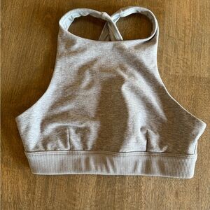 ALO Yoga Alosoft Iconic 90’s Sports Bra in Athletic Heather Gray